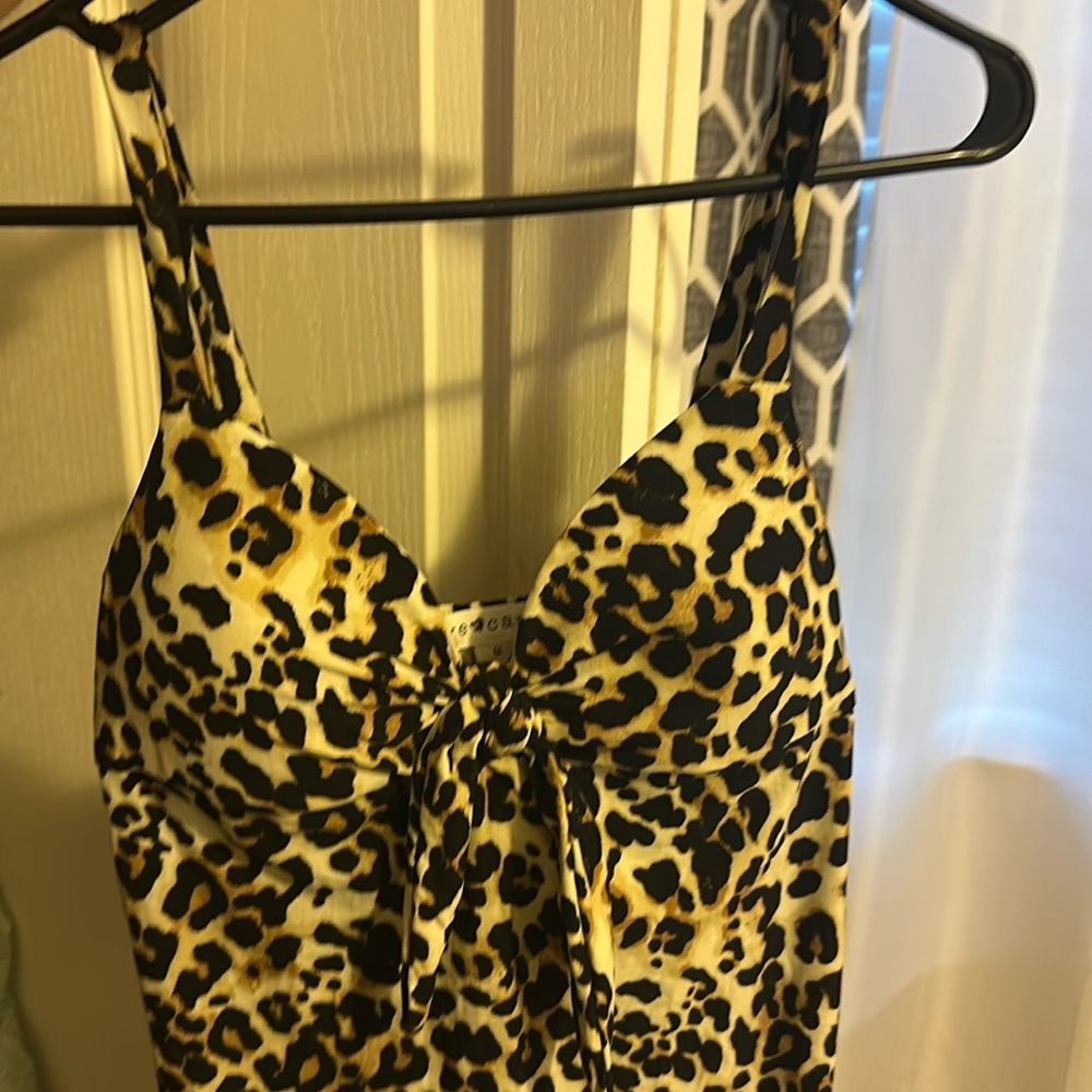 Leopard Print Midi Dress